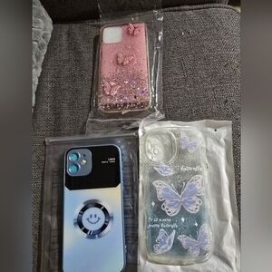 Butterfly Design Phone Case - Pink and Purple